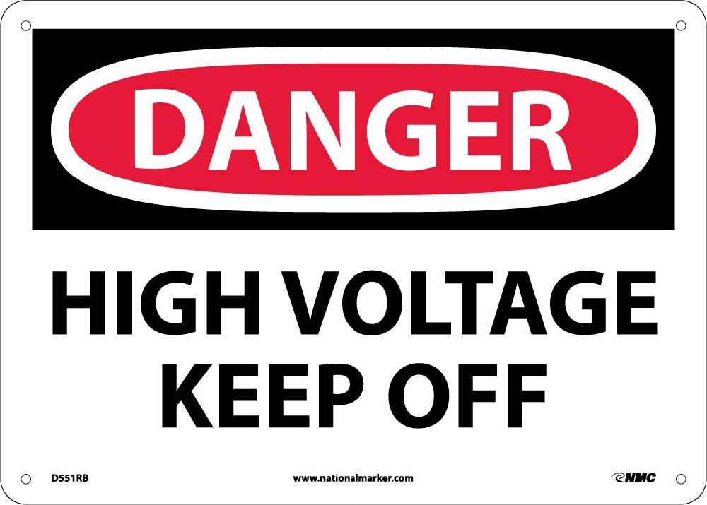 Danger High Voltage Keep Off Sign-eSafety Supplies, Inc