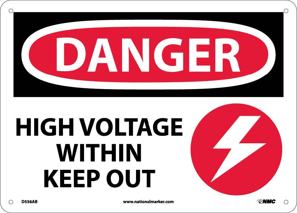 Danger High Voltage Within Keep Out Sign-eSafety Supplies, Inc