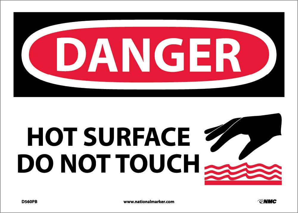 Danger Hot Surface Do Not Touch Sign-eSafety Supplies, Inc