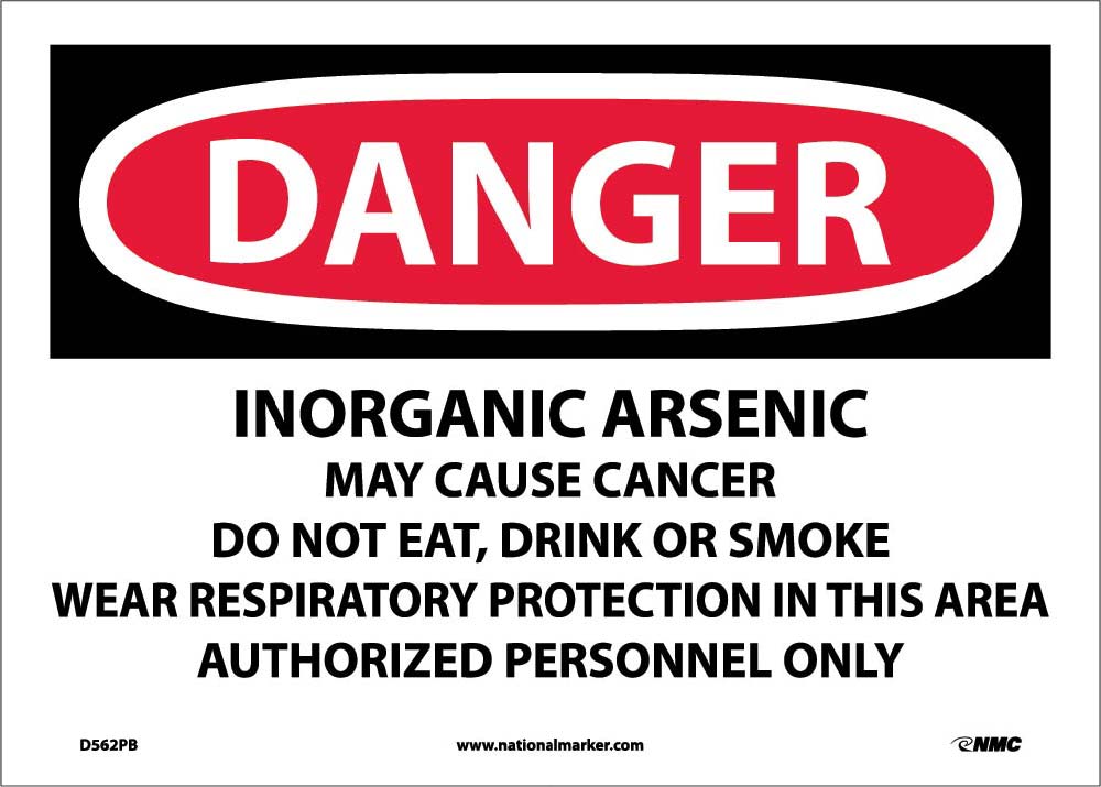 Inorganic Arsenic Cancer Ha.. Sign-eSafety Supplies, Inc