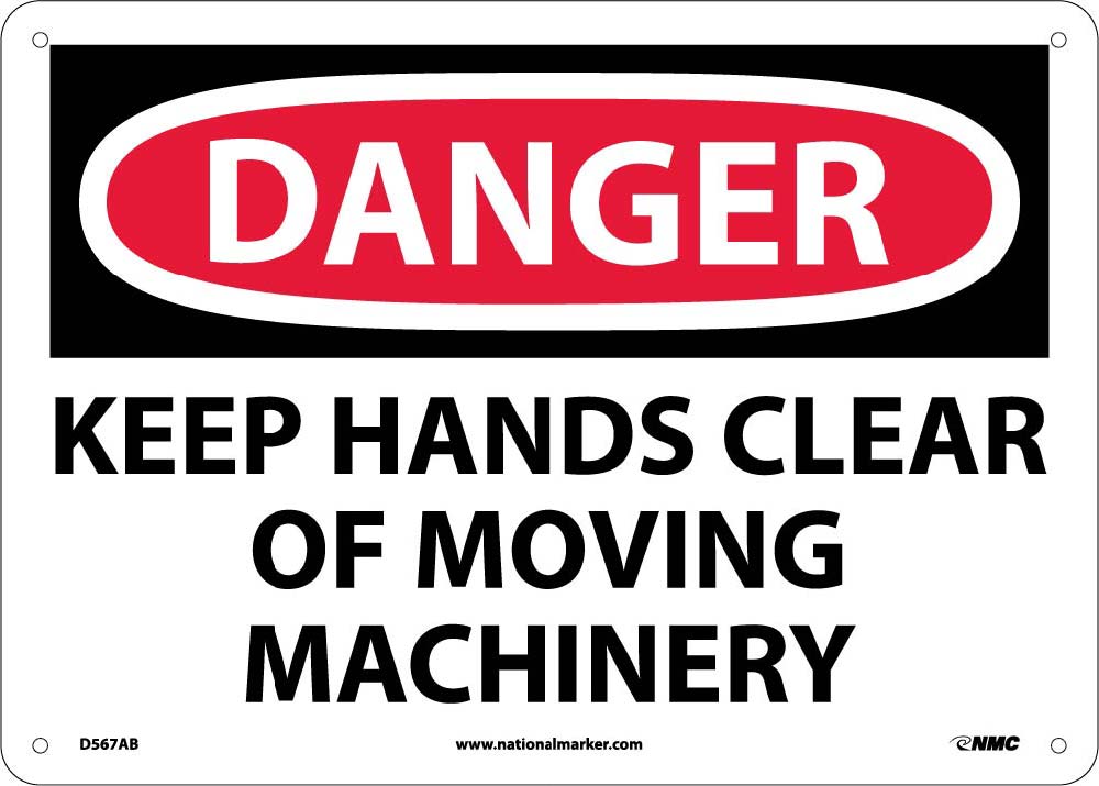 Danger Keep Hands Clear Of Moving Machinery Sign-eSafety Supplies, Inc