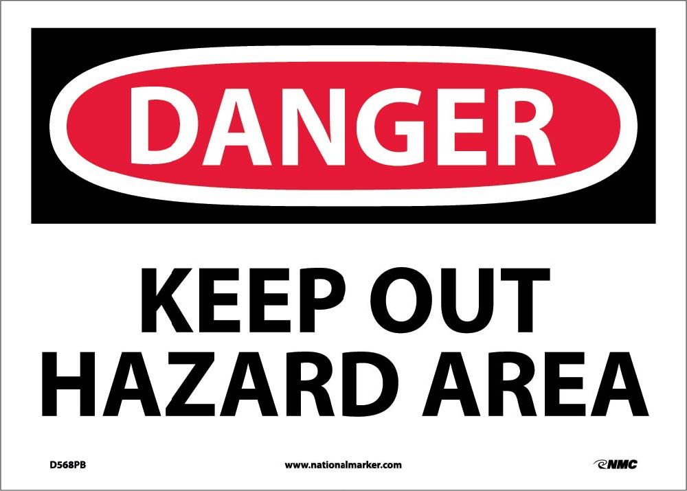 Danger Keep Out Hazard Area Sign-eSafety Supplies, Inc
