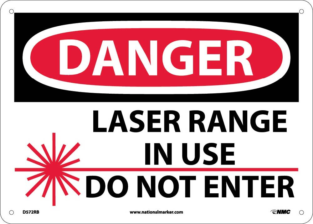Danger Laser Range In Use Do Not Enter Sign-eSafety Supplies, Inc