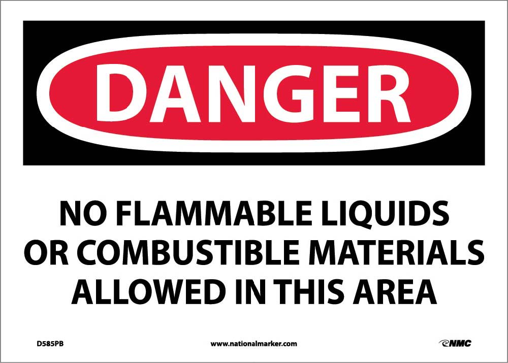 Danger No Flammable Liquids Sign-eSafety Supplies, Inc