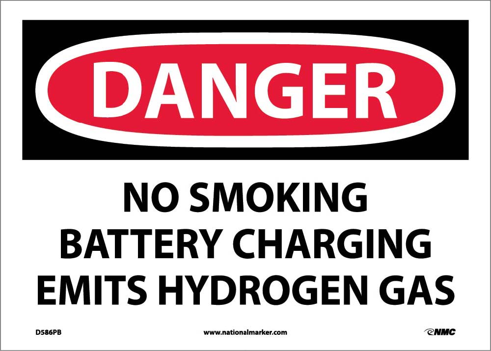 Danger No Smoking Battery Charging Sign-eSafety Supplies, Inc