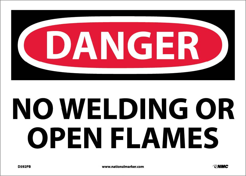 No Welding Or Open Flames Sign-eSafety Supplies, Inc