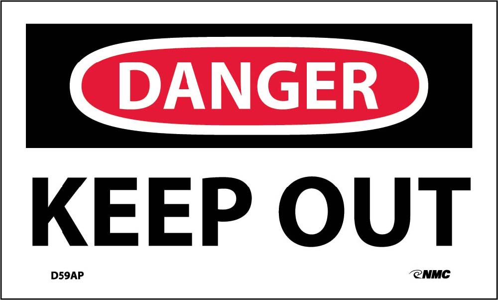 Danger Keep Out Label - 5 Pack-eSafety Supplies, Inc