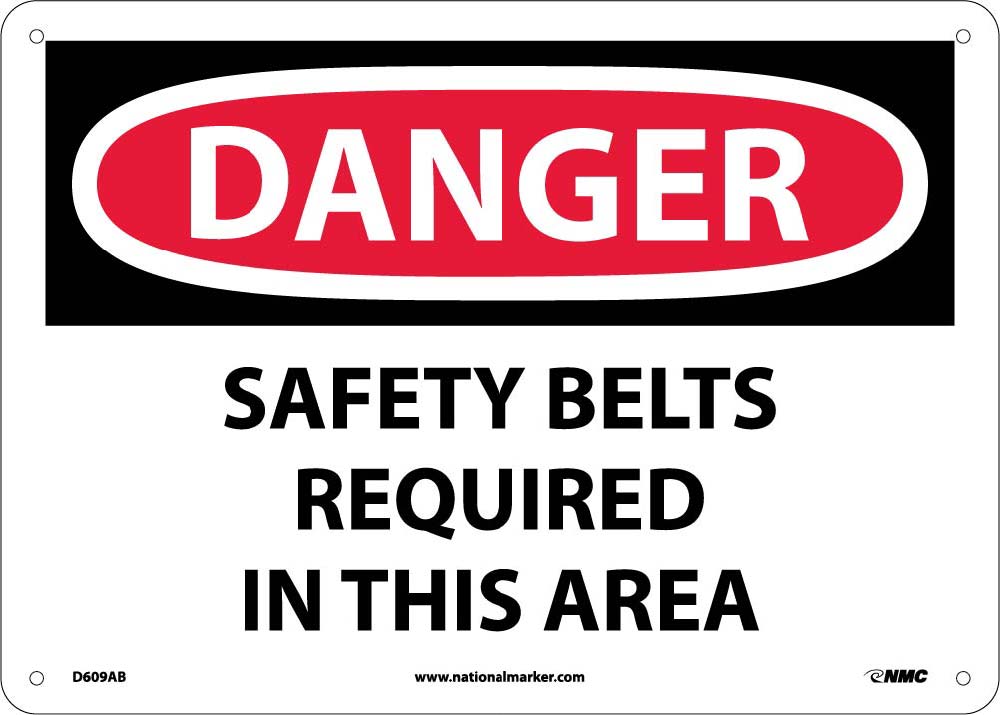 Safety Belts Required In Th.. Sign-eSafety Supplies, Inc