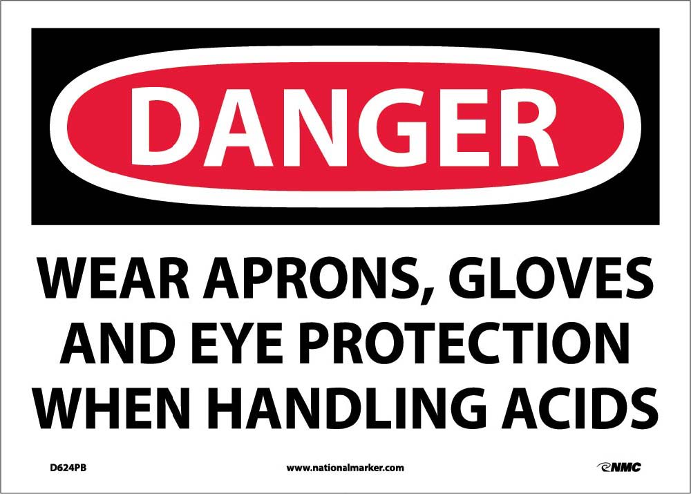 Danger Wear Ppe When Handling Acids Sign-eSafety Supplies, Inc