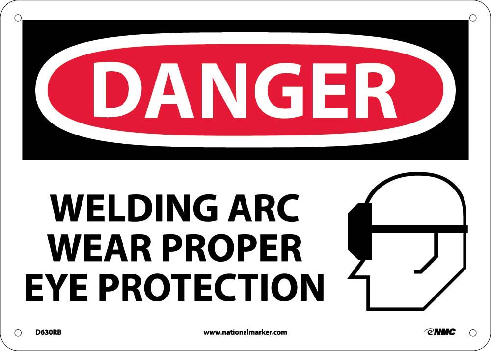Danger Welding Arc Wear Proper Eye Protection Sign-eSafety Supplies, Inc