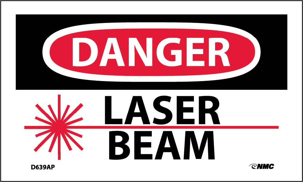 Danger Laser Beam Label - 5 Pack-eSafety Supplies, Inc