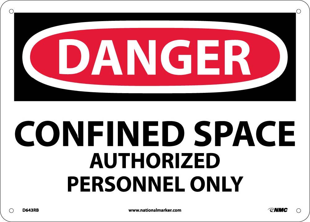 Danger Confined Space Authorized Personnel Only Sign-eSafety Supplies, Inc