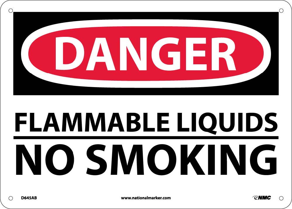 Danger Flammable Liquids No Smoking Sign-eSafety Supplies, Inc