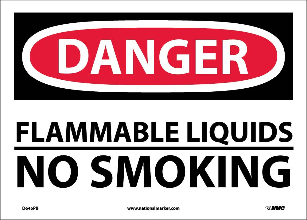 Danger Flammable Liquids No Smoking Sign-eSafety Supplies, Inc