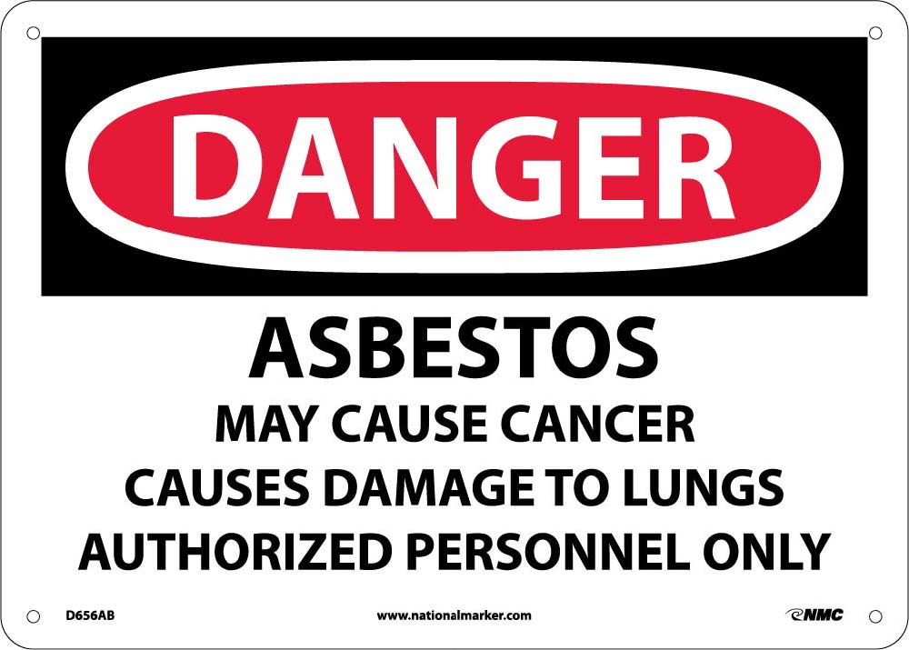 Asbestos Cancer And Lung Disease H Sign-eSafety Supplies, Inc