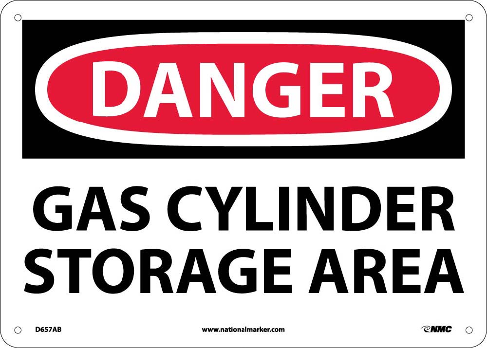 Danger Gas Cylinders Storage Area Sign-eSafety Supplies, Inc