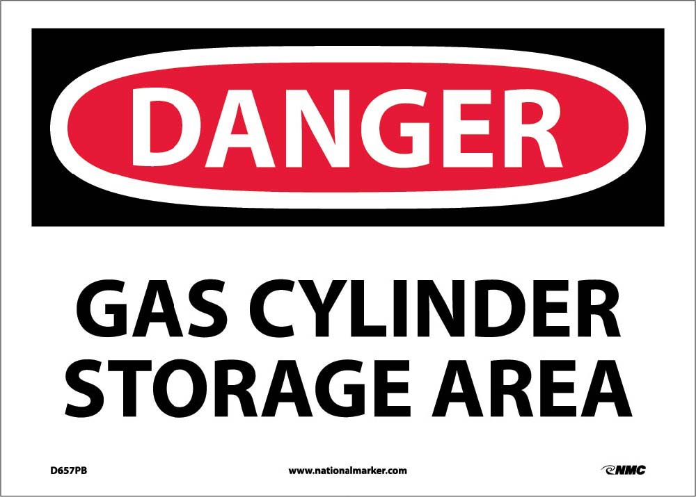 Danger Gas Cylinders Storage Area Sign-eSafety Supplies, Inc