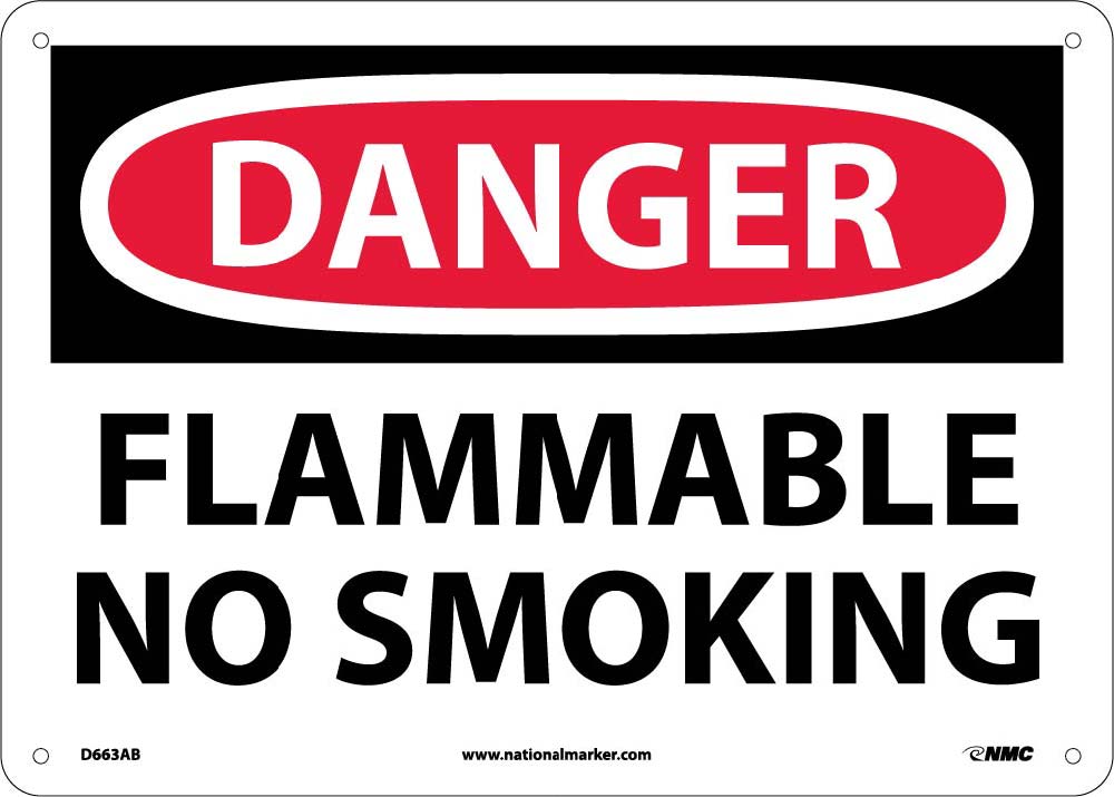 Danger Flammable No Smoking Sign-eSafety Supplies, Inc
