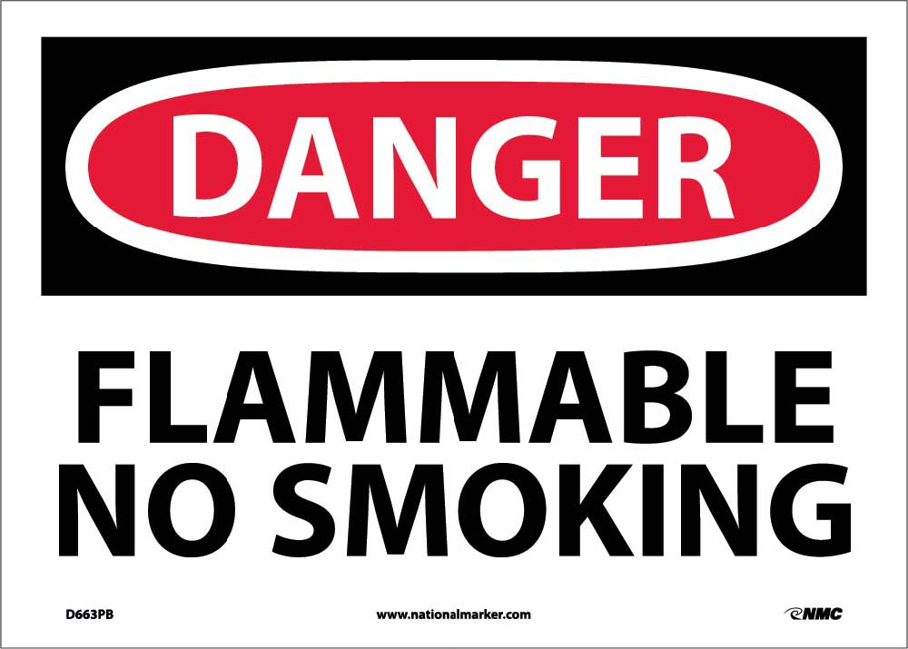 Danger Flammable No Smoking Sign-eSafety Supplies, Inc