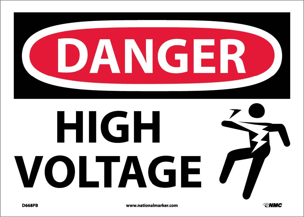 Danger High Voltage Sign-eSafety Supplies, Inc