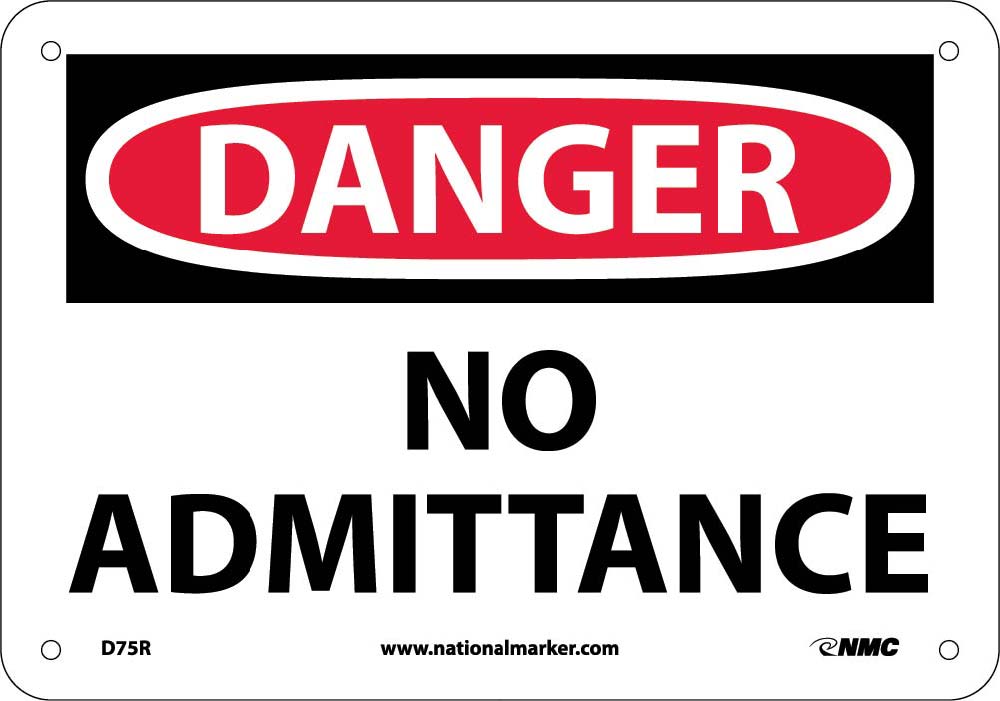 Danger No Admittance Sign-eSafety Supplies, Inc