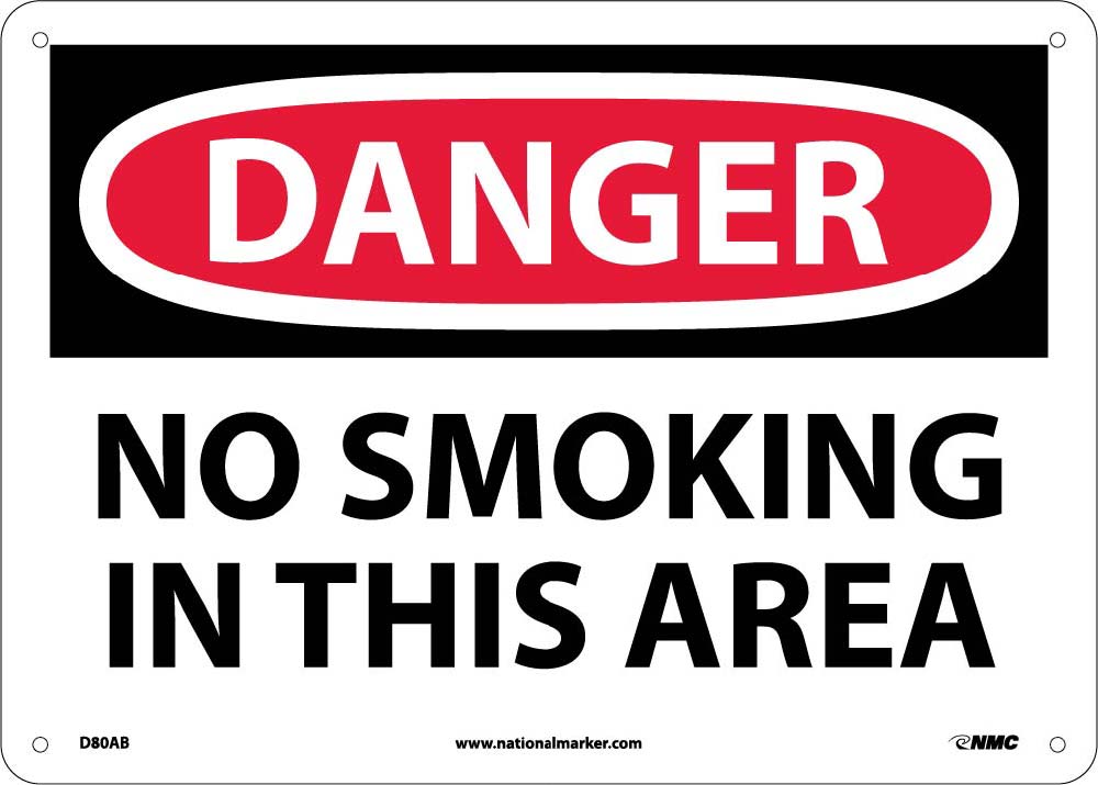 Danger No Smoking In This Area Sign-eSafety Supplies, Inc