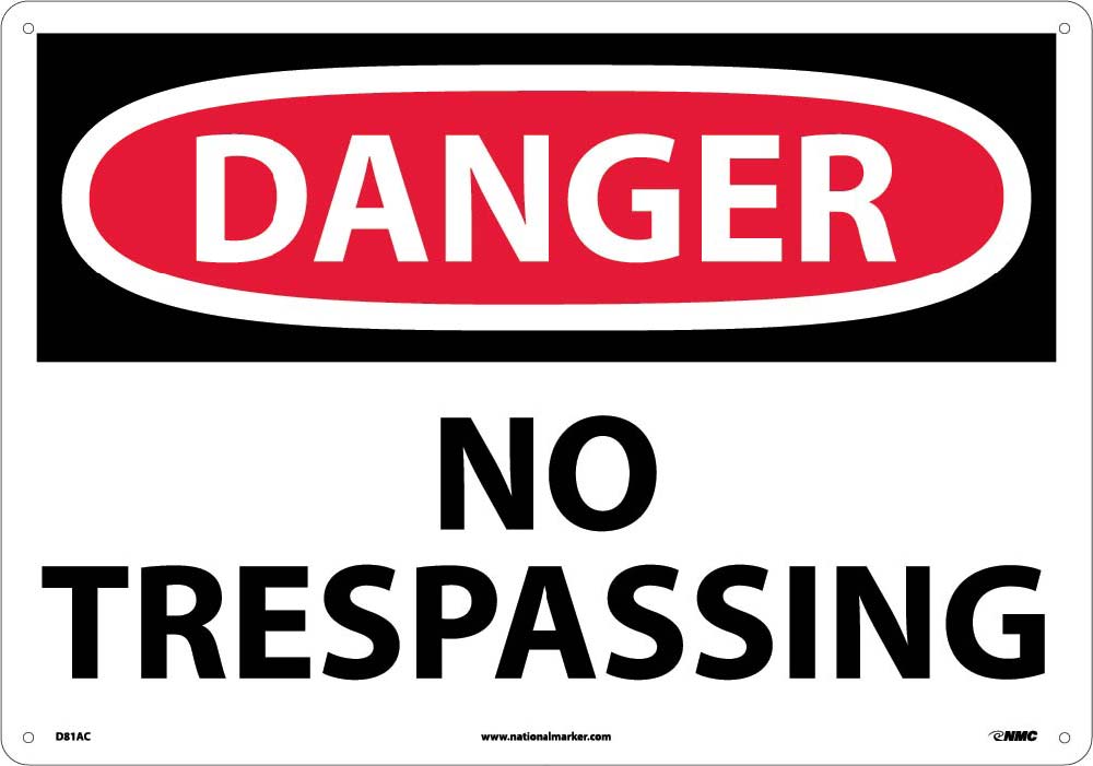 Large Format Danger No Trespassing Sign-eSafety Supplies, Inc