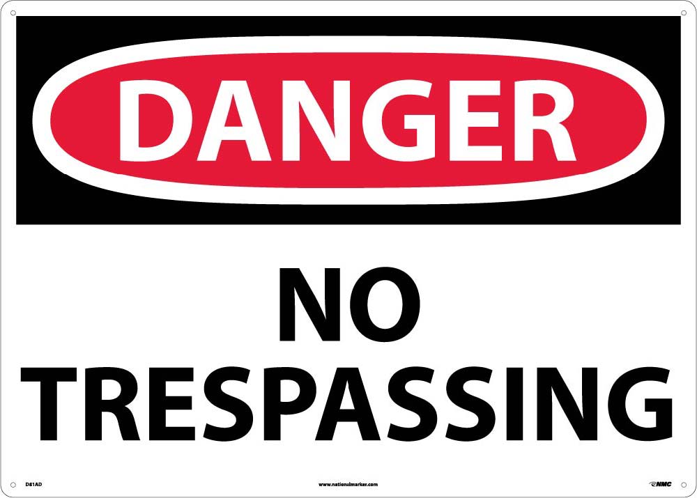 Large Format Danger No Trespassing Sign-eSafety Supplies, Inc