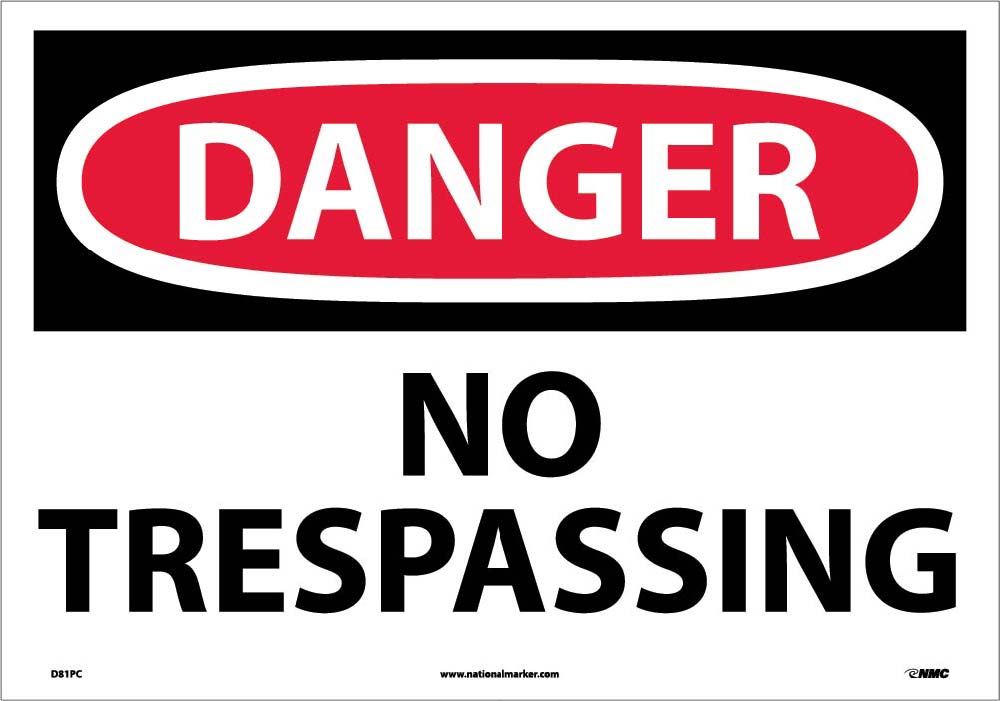 Large Format Danger No Trespassing Sign-eSafety Supplies, Inc