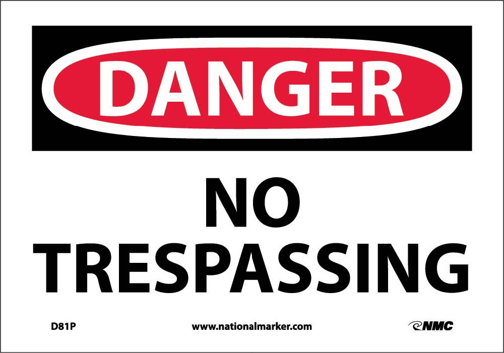 Danger No Trespassing Sign-eSafety Supplies, Inc