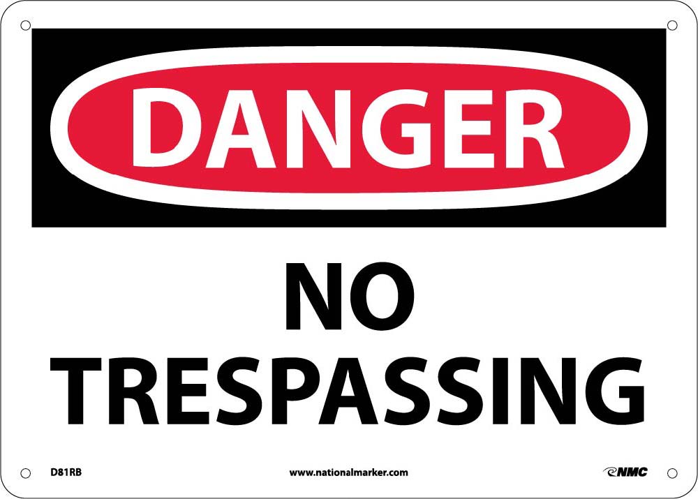 Danger No Trespassing Sign-eSafety Supplies, Inc