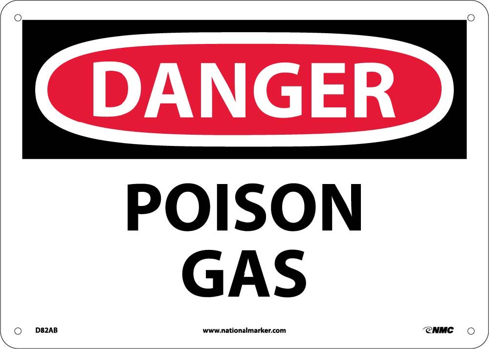 Danger Poison Gas Sign-eSafety Supplies, Inc