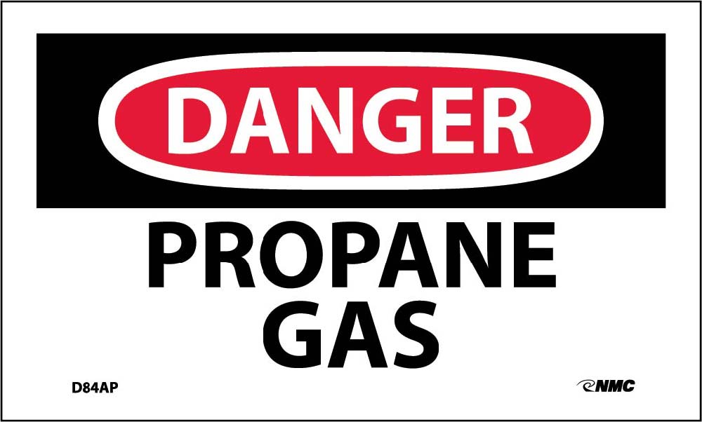 Danger Propane Gas Label - 5 Pack-eSafety Supplies, Inc