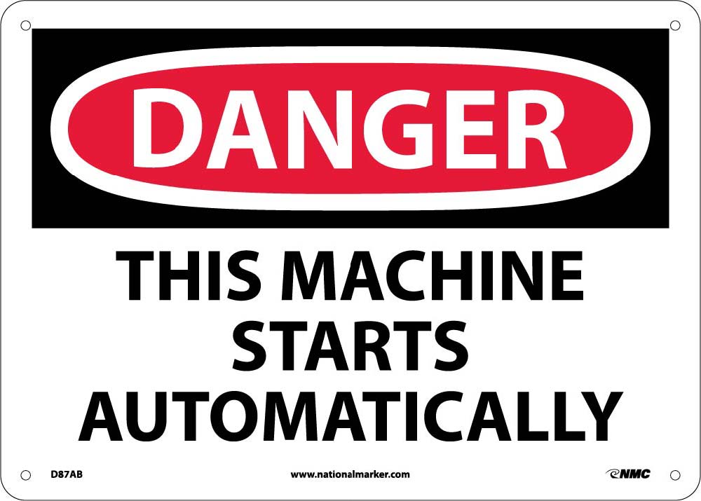 Danger This Machine Starts Automatically Sign-eSafety Supplies, Inc