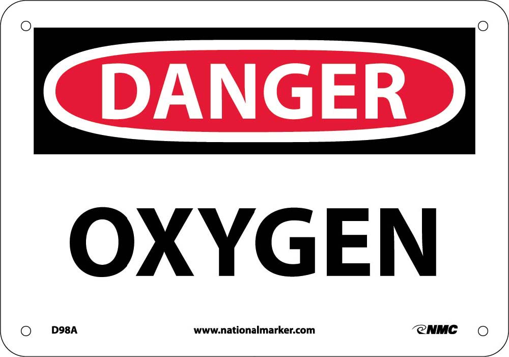 Danger Oxygen Sign-eSafety Supplies, Inc