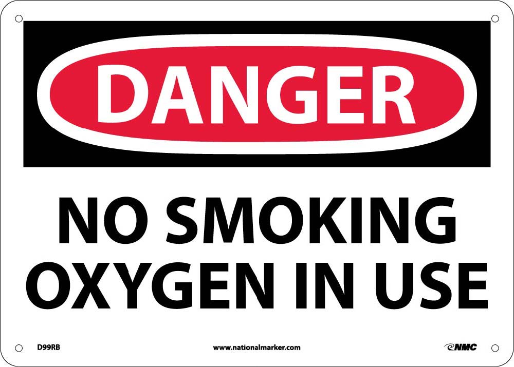 Danger No Smoking Oxygen In Use Sign-eSafety Supplies, Inc