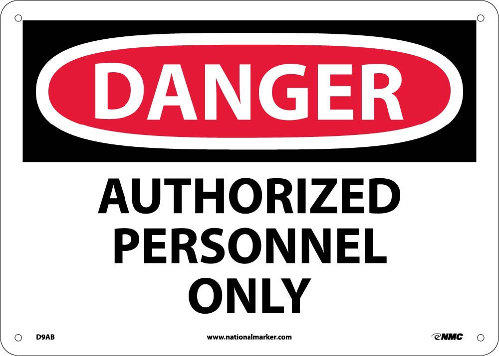 Danger Authorized Personnel Only Sign-eSafety Supplies, Inc
