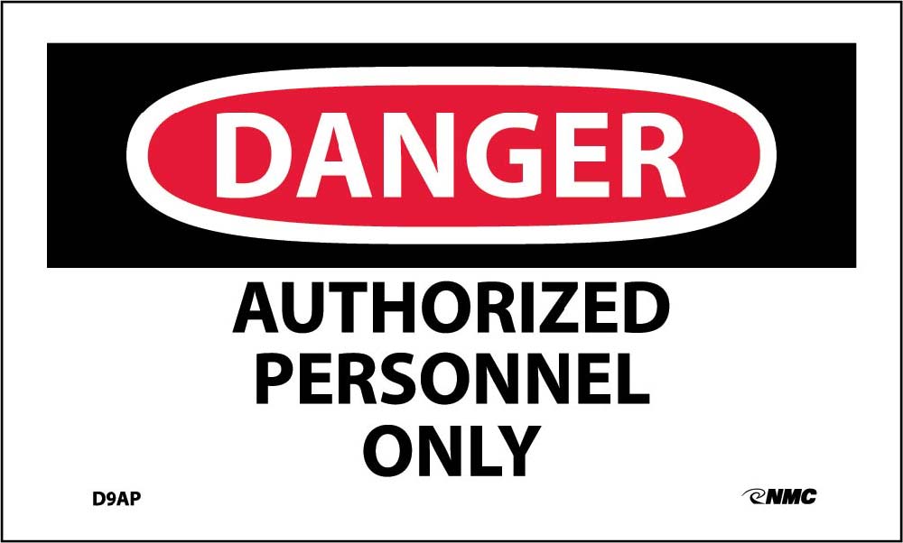 Danger Authorized Personnel Only Label - 5 Pack-eSafety Supplies, Inc