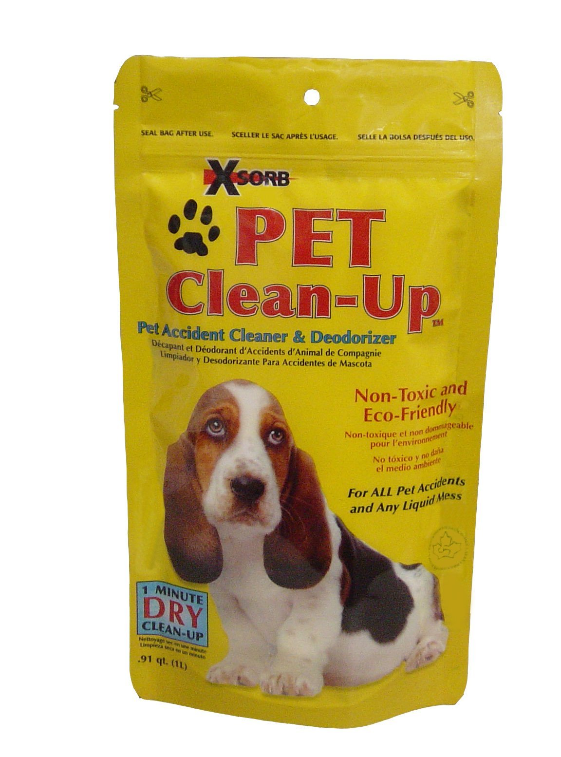 XSORB Pet Accident Clean-Up 1 Liter Bag - 12/CASE-eSafety Supplies, Inc