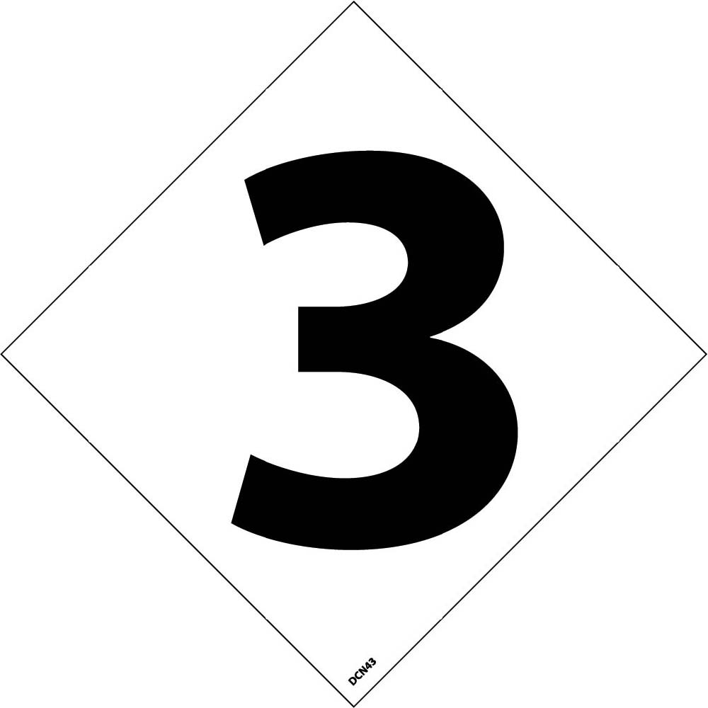 Nfpa Label Number 4" - 5 Pack-eSafety Supplies, Inc