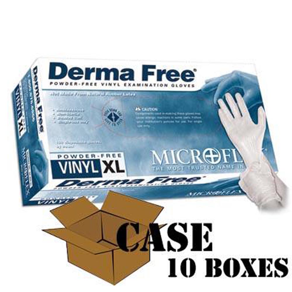 Microflex - Derma Free Exam Gloves - Case-eSafety Supplies, Inc