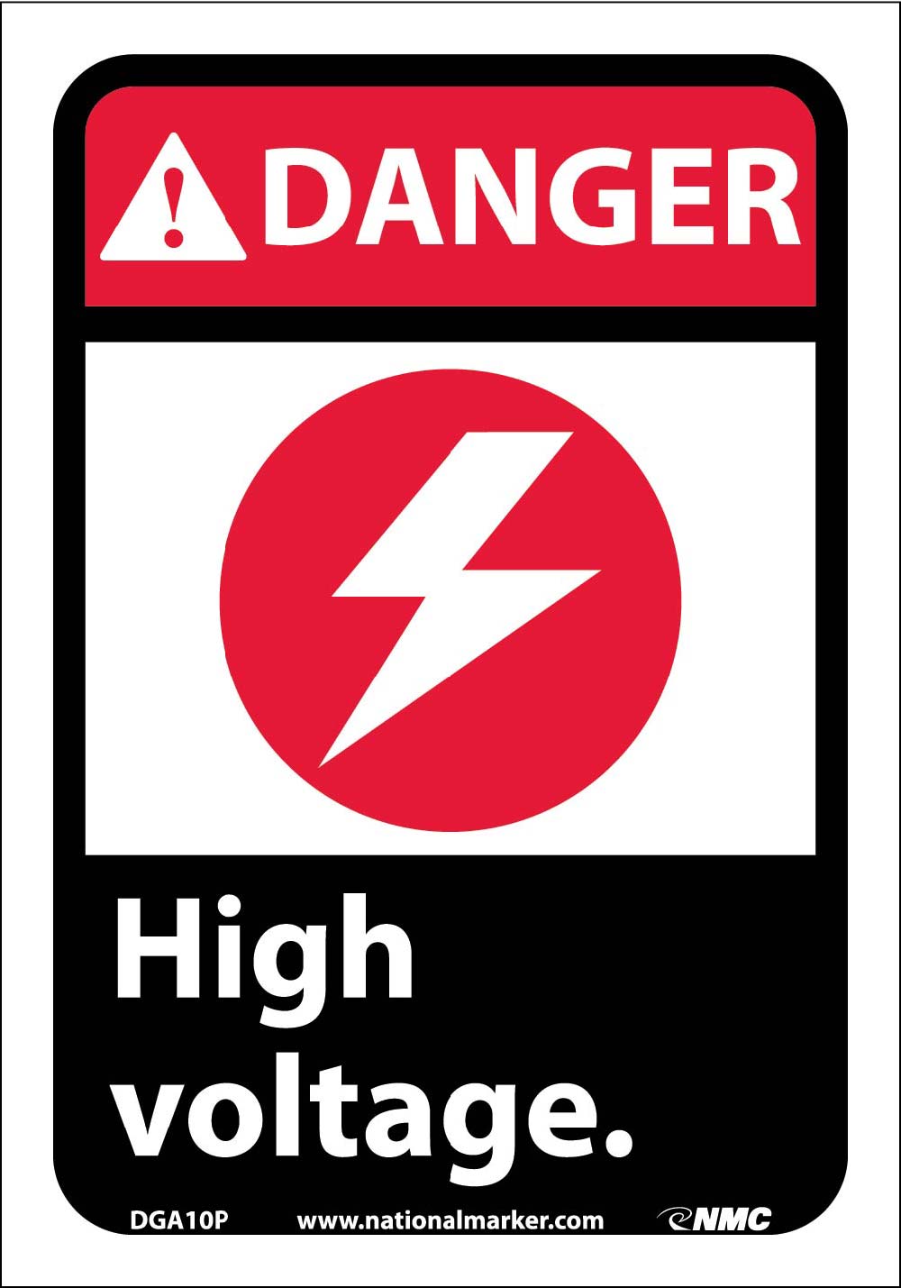 Danger High Voltage Sign-eSafety Supplies, Inc