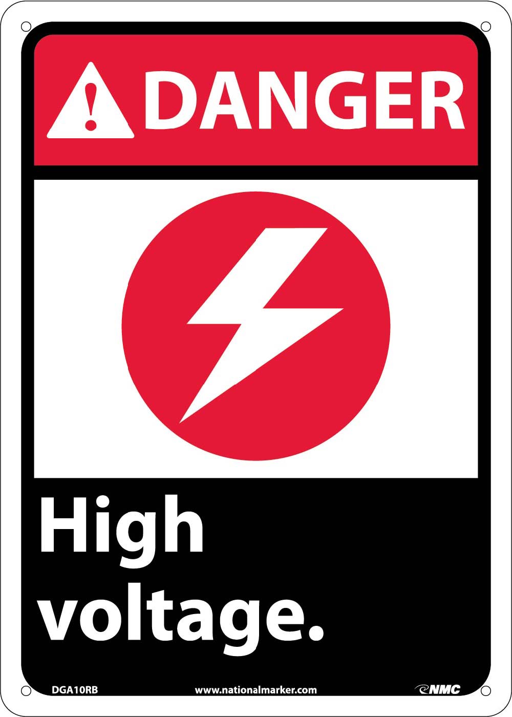 Danger High Voltage Sign-eSafety Supplies, Inc