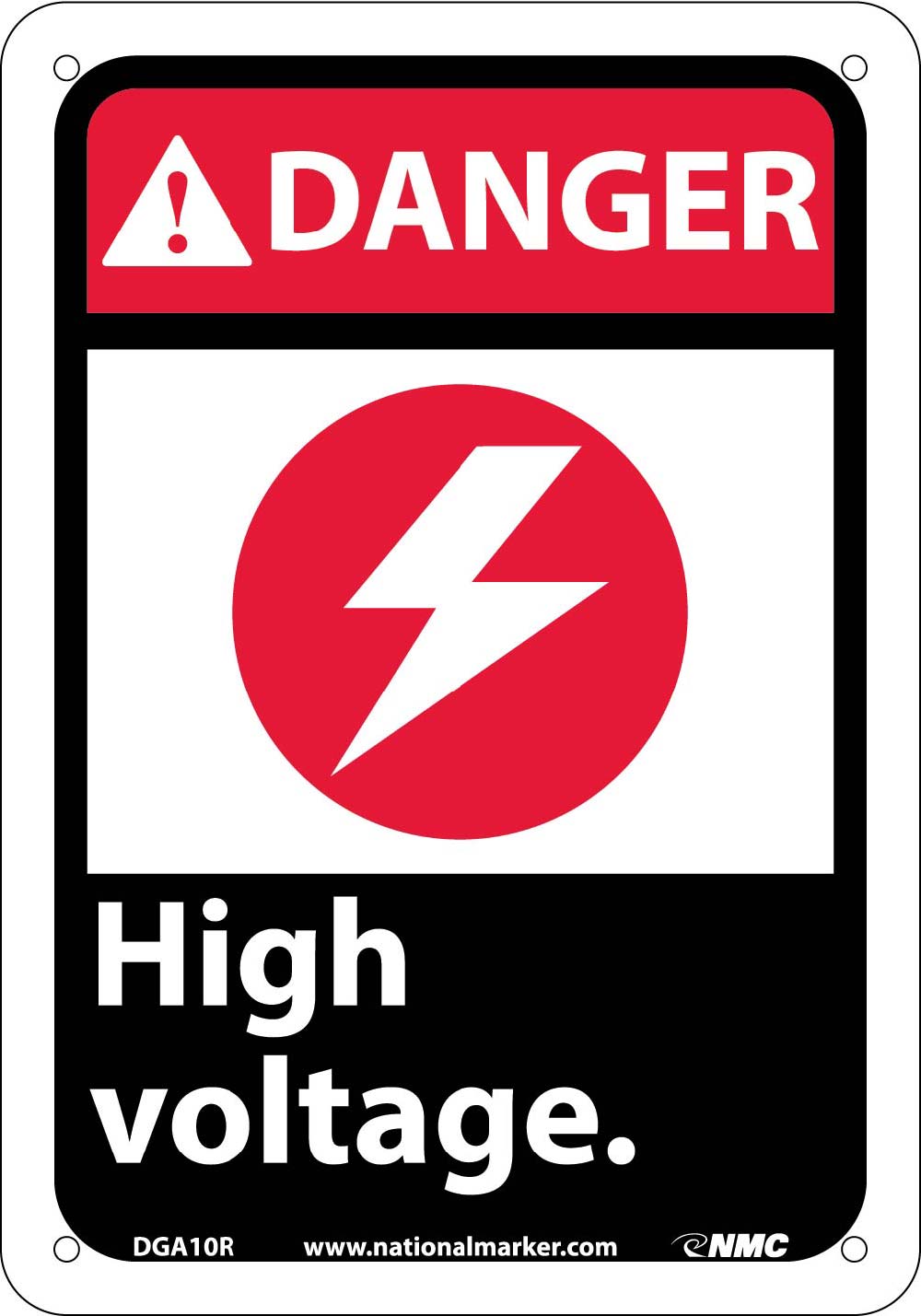 Danger High Voltage Sign-eSafety Supplies, Inc