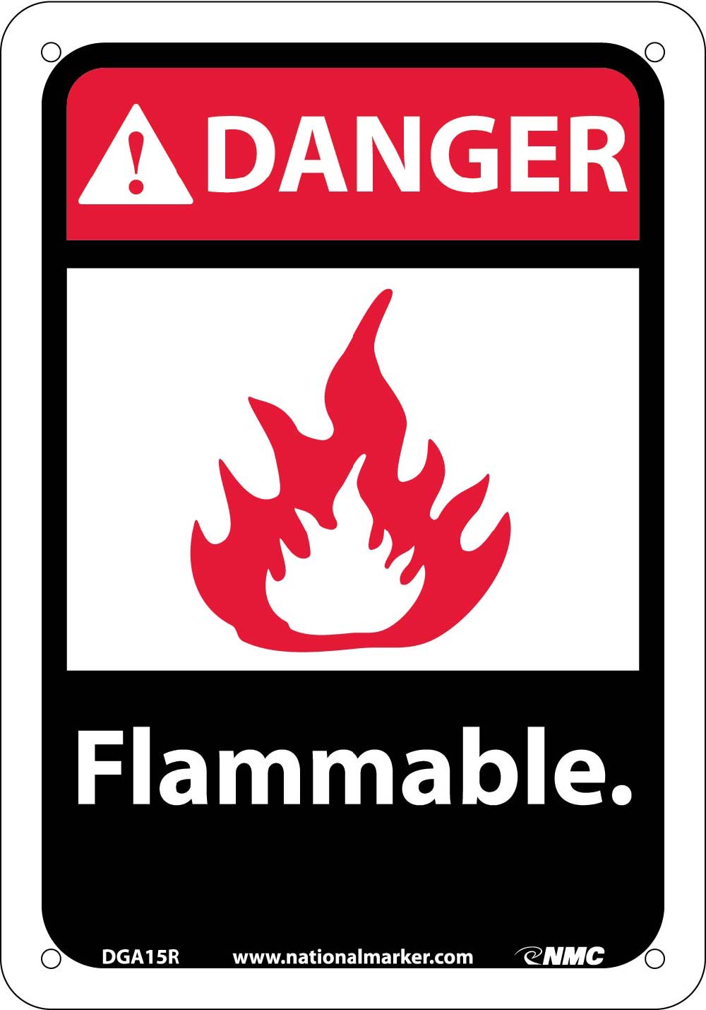 Danger Flammable Sign - Bilingual-eSafety Supplies, Inc