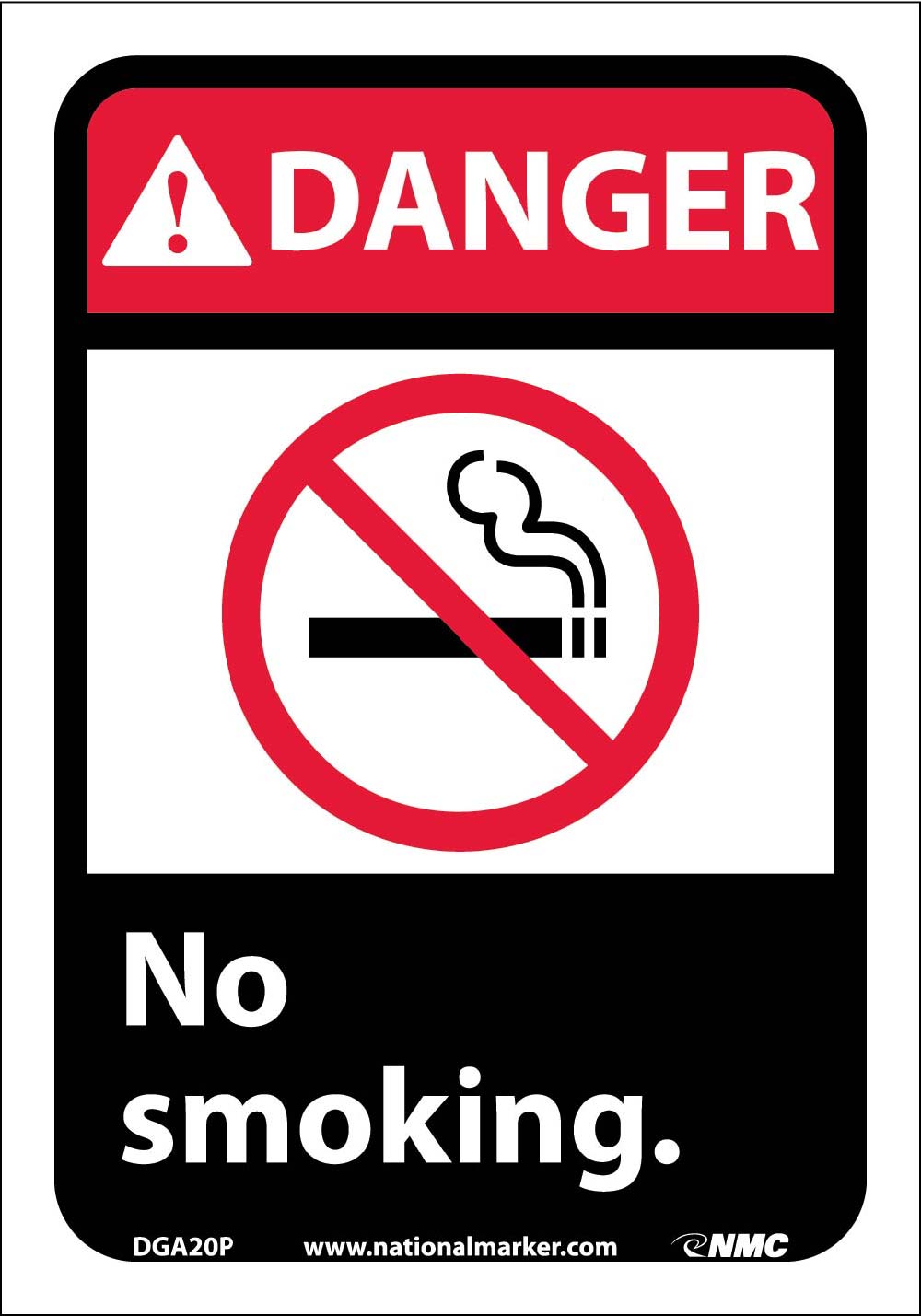 Danger No Smoking Sign-eSafety Supplies, Inc