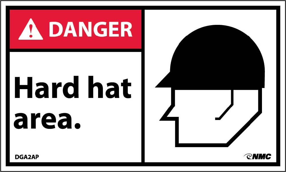 Danger Hard Hat Area Label - 5 Pack-eSafety Supplies, Inc