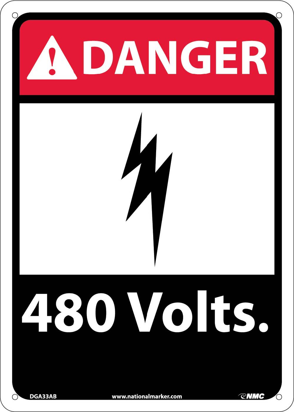 Danger 480 Volts Sign-eSafety Supplies, Inc