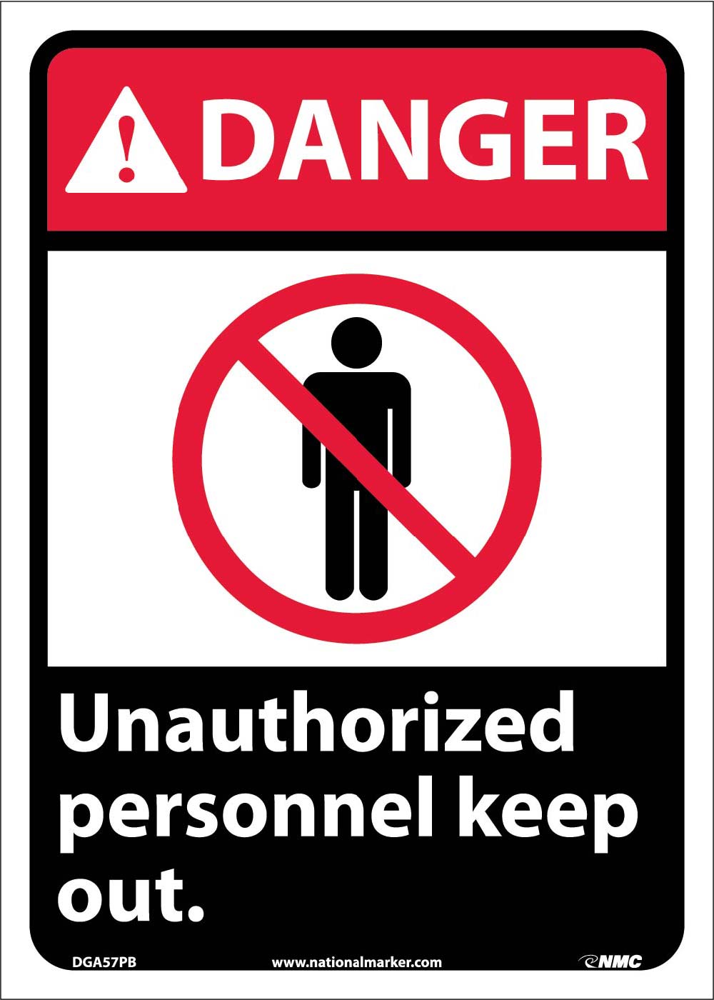 Danger Unauthorized Personnel Keep Out Sign-eSafety Supplies, Inc