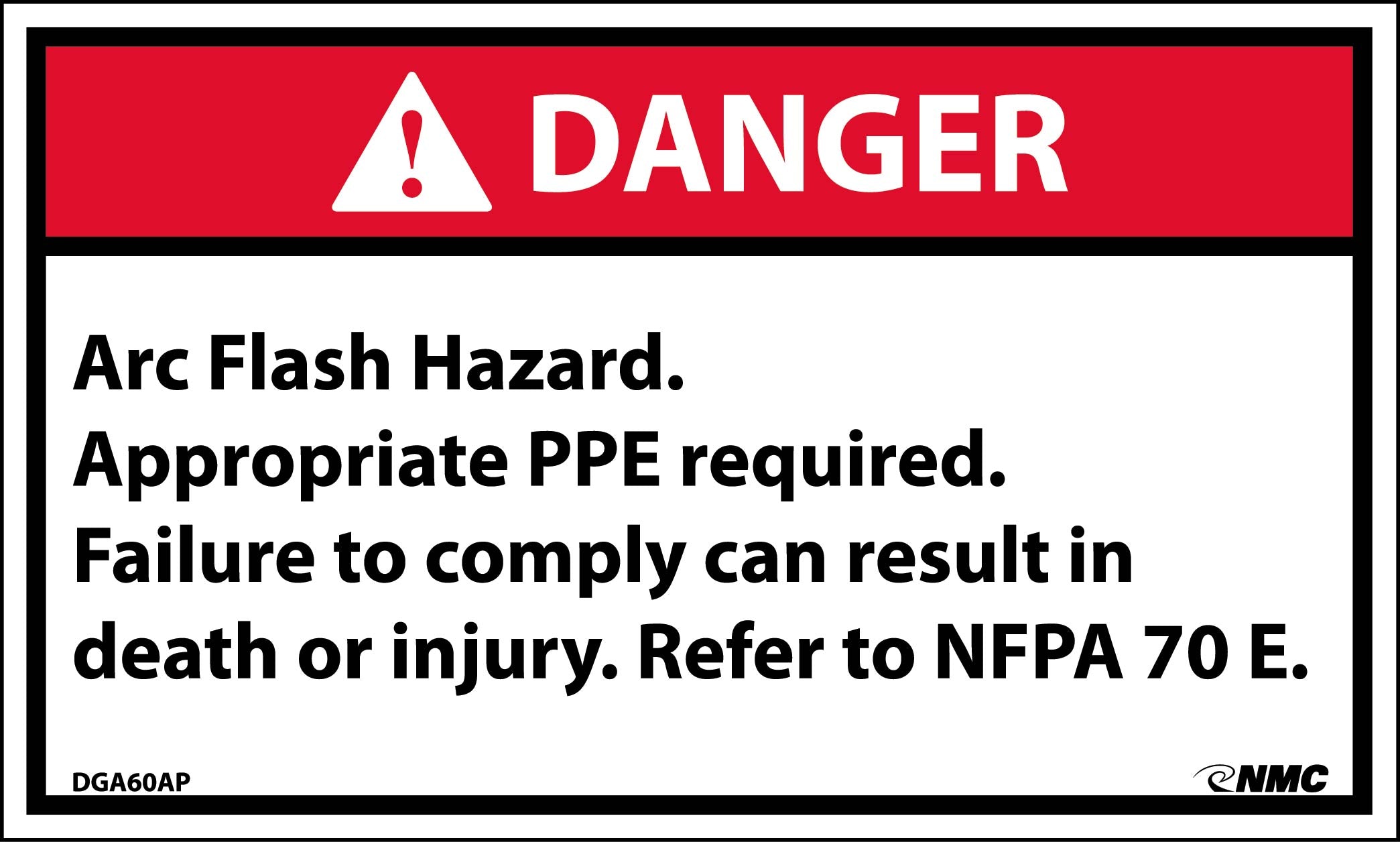 Danger Arc Flash And Shock Hazard Label - 5 Pack-eSafety Supplies, Inc